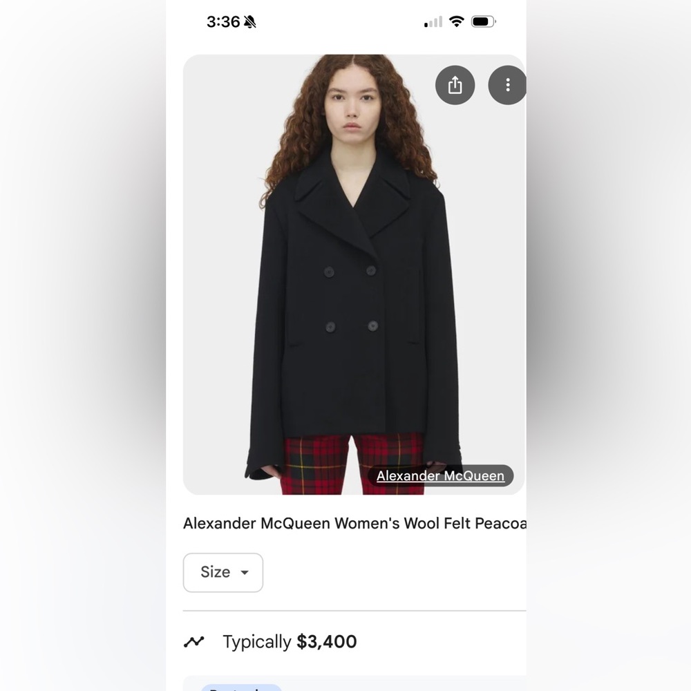 Alexander McQueen Wool Blend Blazer